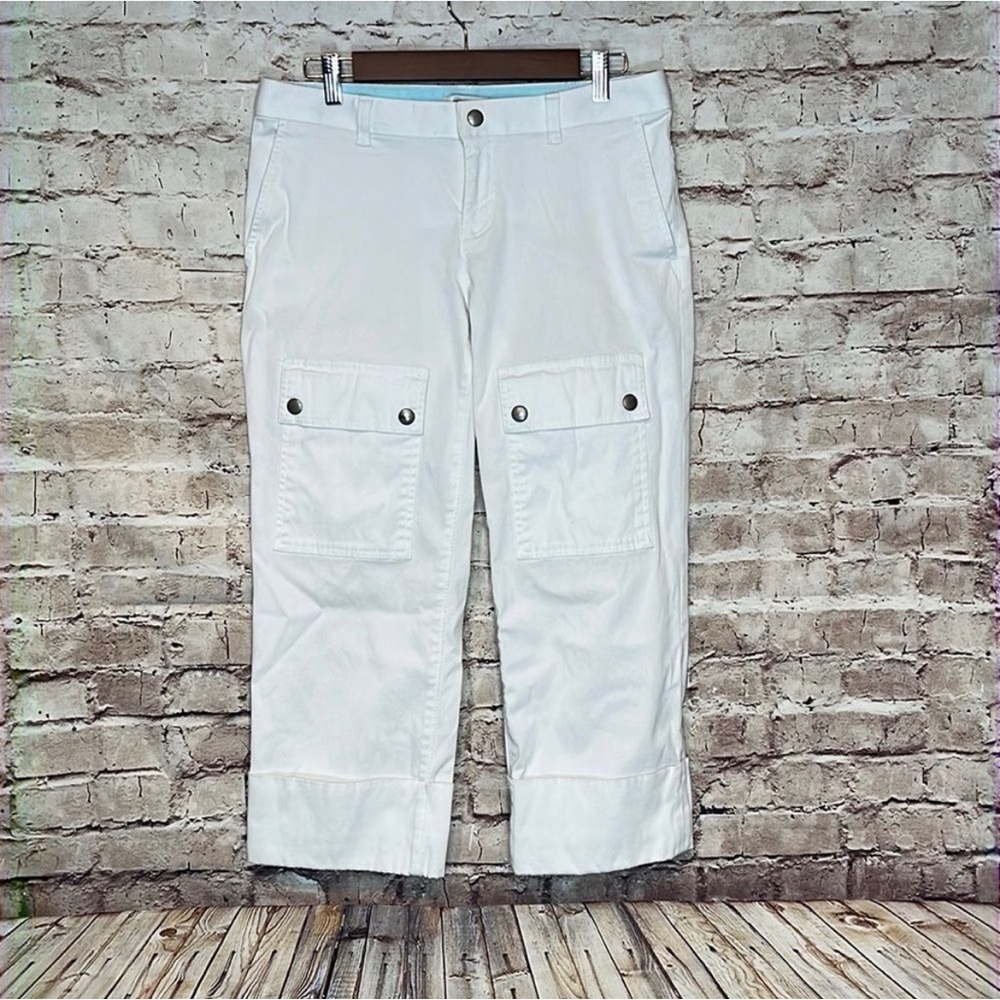 Banana Republic Wide Leg Crop Cargo Pants Size 8